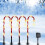 Hengsof Christmas solar pathway lights candy cane 10 inch 7