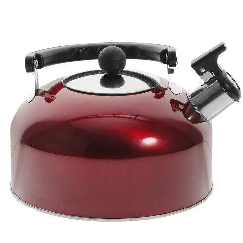 Red Stainless Steel Whistling Kettle 1.7L 2