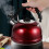 Red Stainless Steel Whistling Kettle 1.7L 6