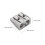 Metal pencil sharpener with two holes rectangular 3