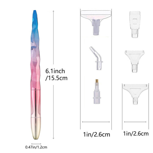 Diamond Art Pen Set with 6 Tips, Ergonomic Design 2