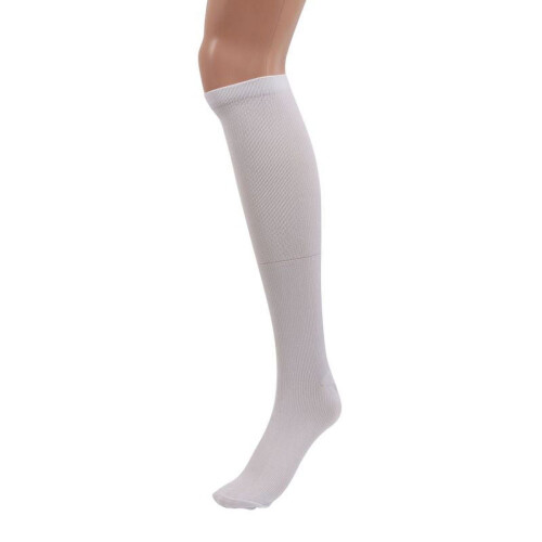 White Knee High Compression Socks Medical Grade 4 Pairs