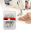 Straight sewing pins pearlized head 100 pcs 5.4 cm white 6