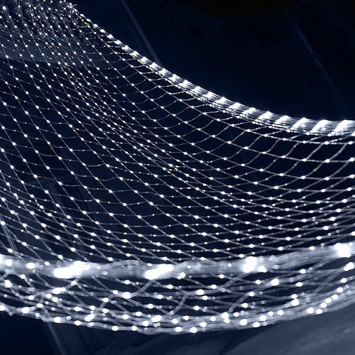 Fairy Mesh Lights Outdoor Cool White 5x5ft 96 LED