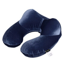 Inflatable Velvet Travel Neck Pillow U-Shape Set