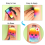 Face Paint Sponges Black High-Density 10 Petal + 10 5