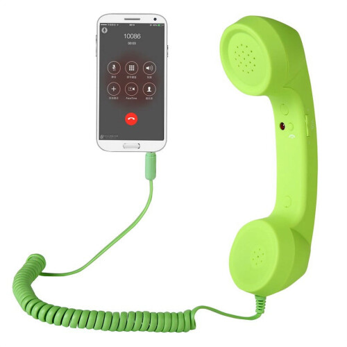 Retro Corded Phone Handset Green Classic POP Style
