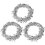 Star Tinsel Garland with Wire Silver 25ft 3PCS 1