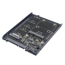 M.2 NGFF&MSATA to SATA3.0 6Gbps 2.5In Adapter Card SSD Case Enclosure with Socket Support M.2 SSD MSATA SSD