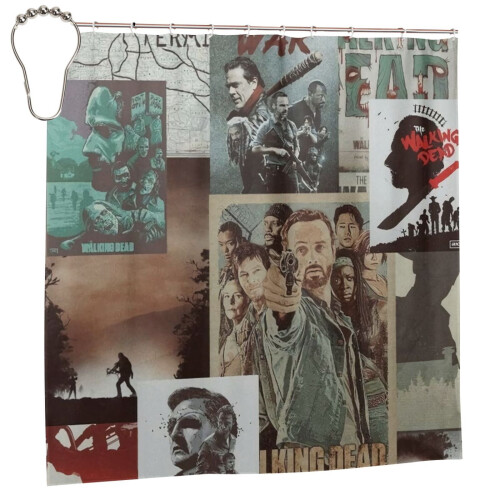 The Walking Dead shower curtain polyester 72x72 inches 1