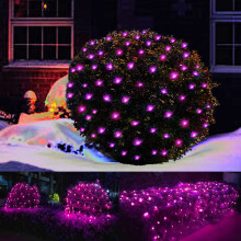 Christmas net lights purple 96 LED 5ft x 5ft outdoor