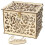 Wooden Wedding Envelope Box with Floral Pattern 1 Pc 1