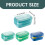 Lunch Box Neutral Stackable 67 oz with Cutlery 3-Compartment 2