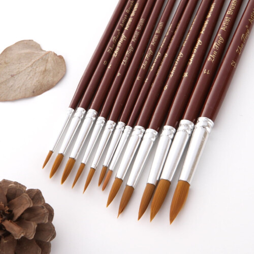 Paint Brush Set Professional Watercolor 12 Pieces 2