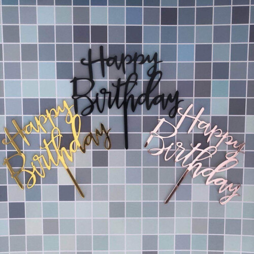 Birthday cake topper flag handmade 1 piece 2