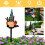 Solar Blue Gnome Pathway Lights with Stake 18.11in 3
