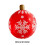 HBASD inflatable Christmas ball red snowflake 24 inch 2