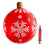 HBASD inflatable Christmas ball red snowflake 24 inch 3
