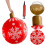 HBASD inflatable Christmas ball red snowflake 24 inch 6