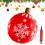 HBASD inflatable Christmas ball red snowflake 24 inch 5