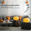 HBASD pumpkin throw pillow 3D Halloween decor yellow 20 cm 4