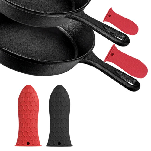 Silicone Pot Handle Cover Heat-Resistant Black S 1