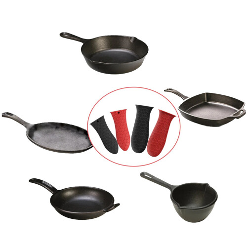 Silicone Pot Handle Cover Heat-Resistant Black S 2