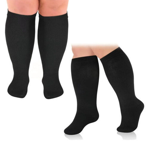 Compression Socks Knee-High Wide Calf Pair 2