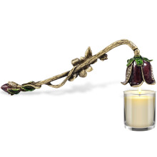 Purple candle snuffer flower-shaped 6.4 inch