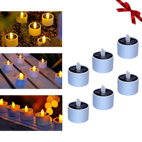 MERILER solar LED flickering candles 6-pack 1