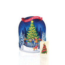 Cartes Pop-Up Freshcut Paper, Scène de Patinage de Noël, Cartes de Noël 3D, Carte de Fête avec Carte et Enveloppe