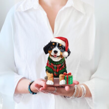 Cartes Pop Up Freshcut Paper, Mini Chiot de Noël, 6 Pouces, Cadeaux 3D, Carte de Vœux, Carte de Fête