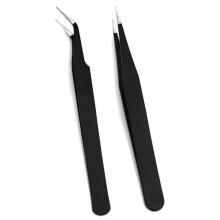 Stainless Steel Eyelash Extension Tweezers Set of 2