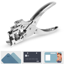 3-in-1 manual hole punch for badges and cards