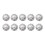 Rhinestone Alloy Flatback Buttons for DIY Craft 10 pcs 2