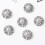 Rhinestone Alloy Flatback Buttons for DIY Craft 10 pcs 3