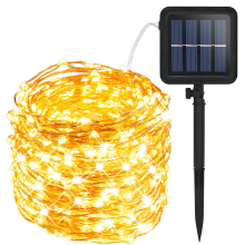 Solar String Lights Warm White 50 LED 16.4ft