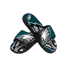 FOCO Philadelphia Eagles NFL Heren Gel Slippers - Colorblock Groot Logo, XL(13-14)