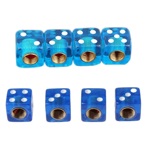 OOKWE dice-shaped tire valve stem covers 4 pcs 1