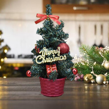 Mini Artificial Christmas Tree Desktop Decoration Set