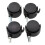 Black Chair Caster Wheels with Brake M8 4 pcs 2