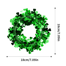 Shamrock Wreath Wire Garland St. Patrick's Day Decor