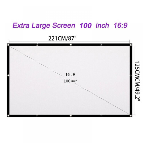 Luxsea portable projector screen 150 inch 16:9