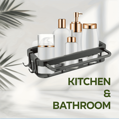 Stainless Steel Wall-Mount Organizer Rack for Sink and 1
