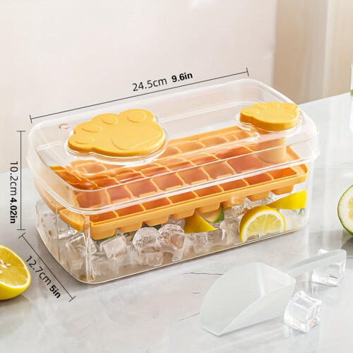 Silicone Ice Cube Tray with Lid and Box 12-Pack 2