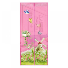 Magnetic Screen Door with Lace Top 7 Buckles 6 Strips