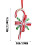 Christmas tree hanging ornament red and white 1 piece 3