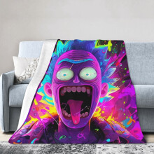 Rick and Morty fleece blanket 60 x 50 inches