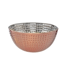 Metallic Rose Hammered Salad Bowl 9.5 inches