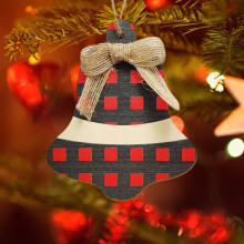 Christmas ornaments wooden black red tree decorations
